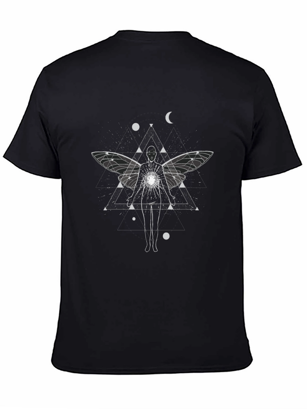 Mystic Butterfly Graphic T-Shirt - Black