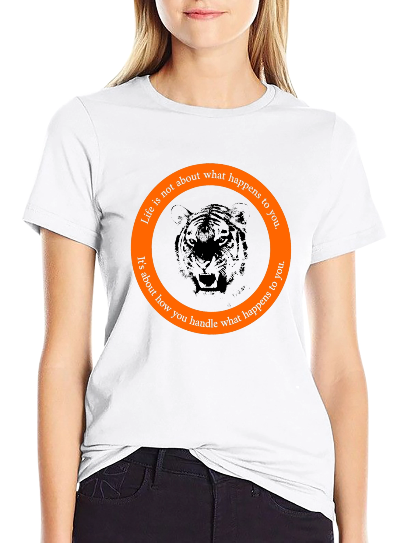 Tiger Graphic Tee - Life Quote T-Shirt