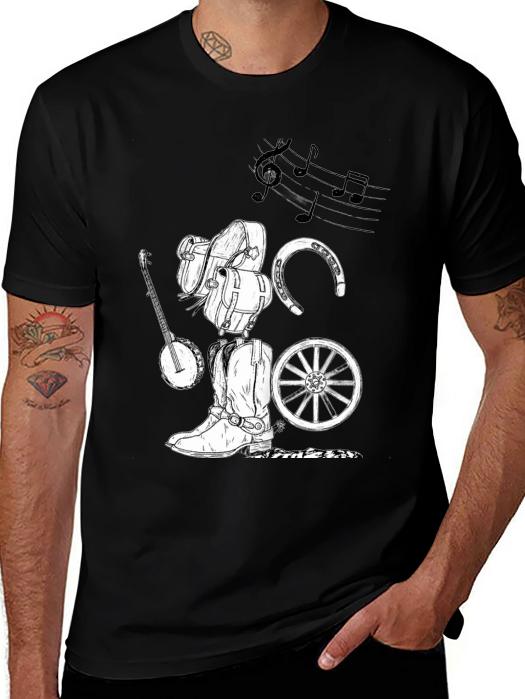 Rustic Cowboy Music Graphic Tee