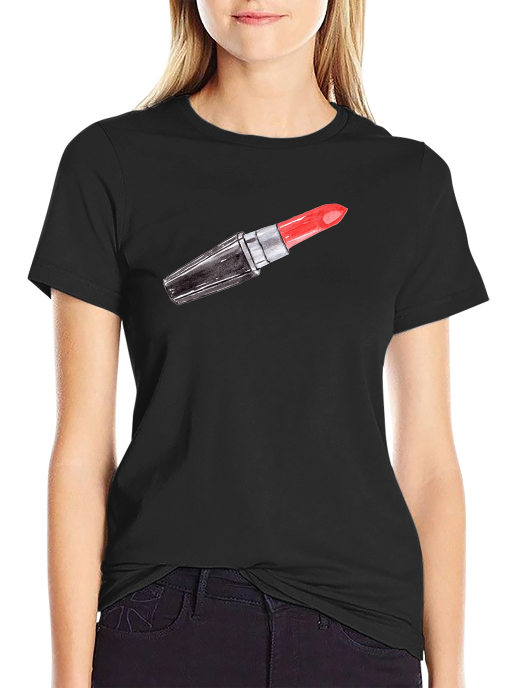 Lipstick Graphic Tee - Classic Black
