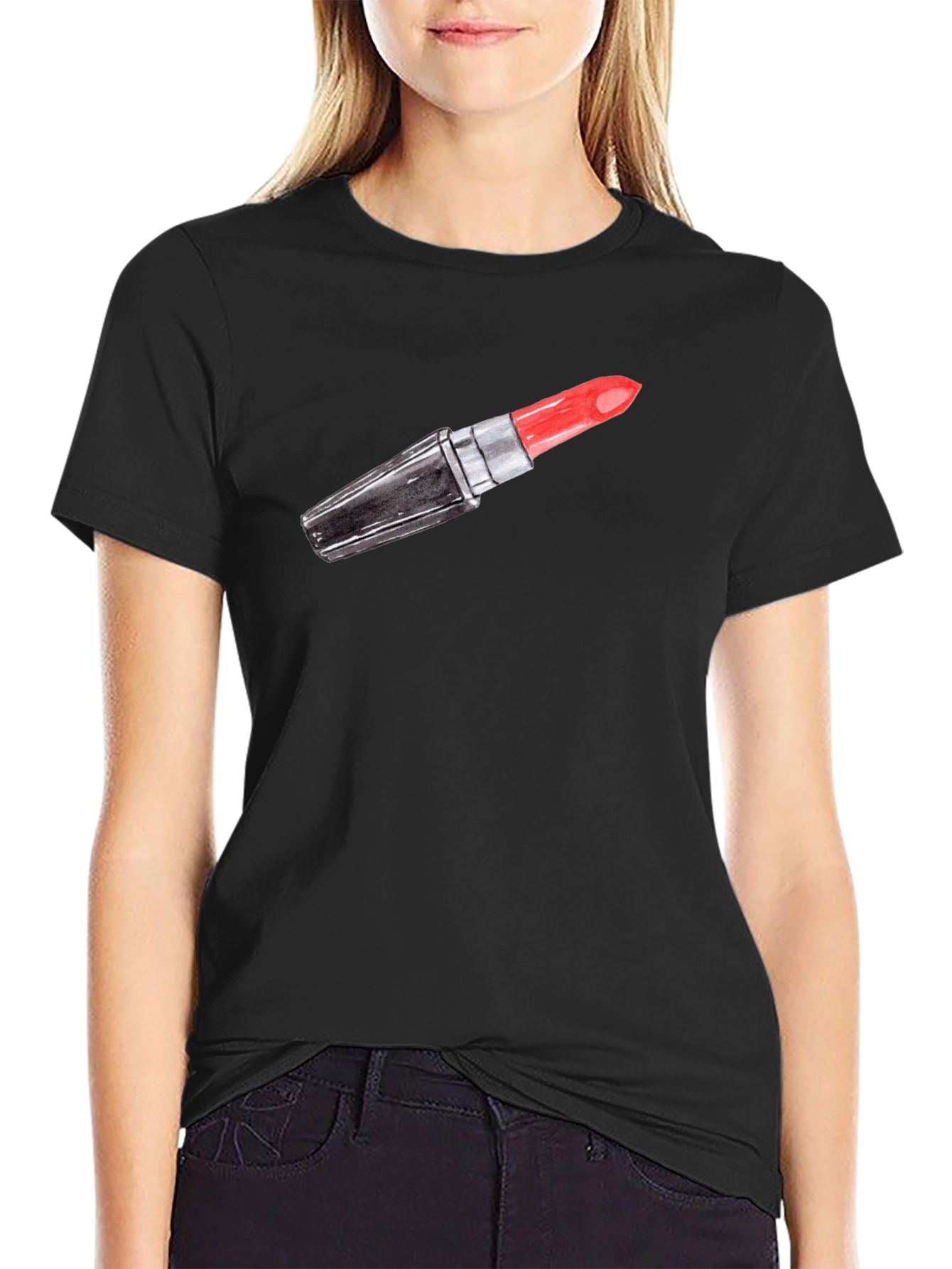 Lipstick Graphic Tee - Classic Black
