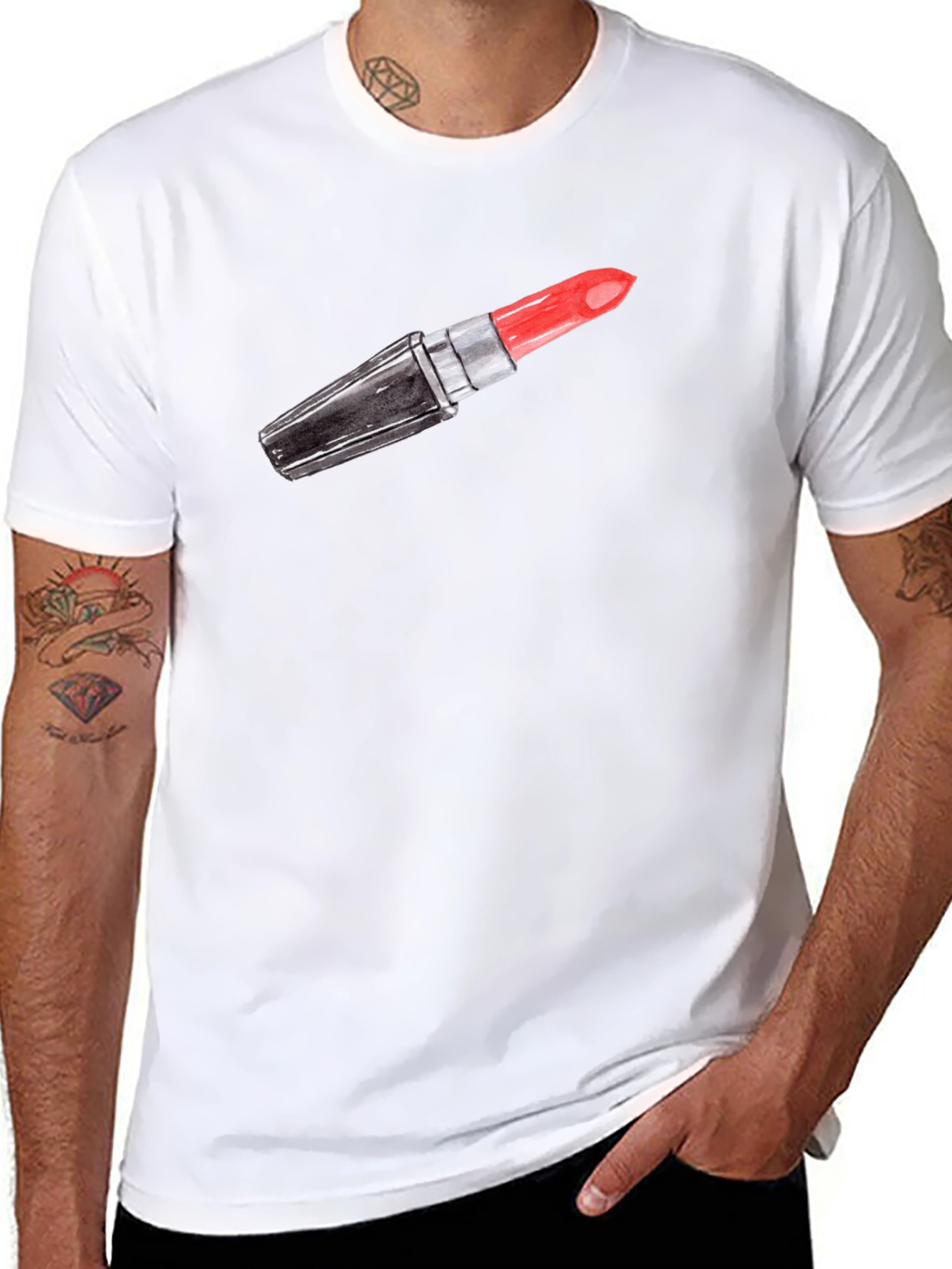 Lipstick Graphic Tee - Classic Black