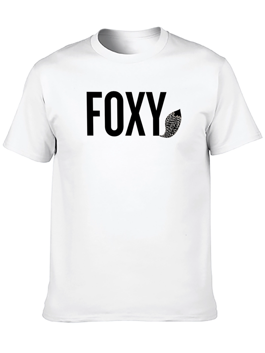 Foxy Graphic Tee - Black Cotton Blend Shirt