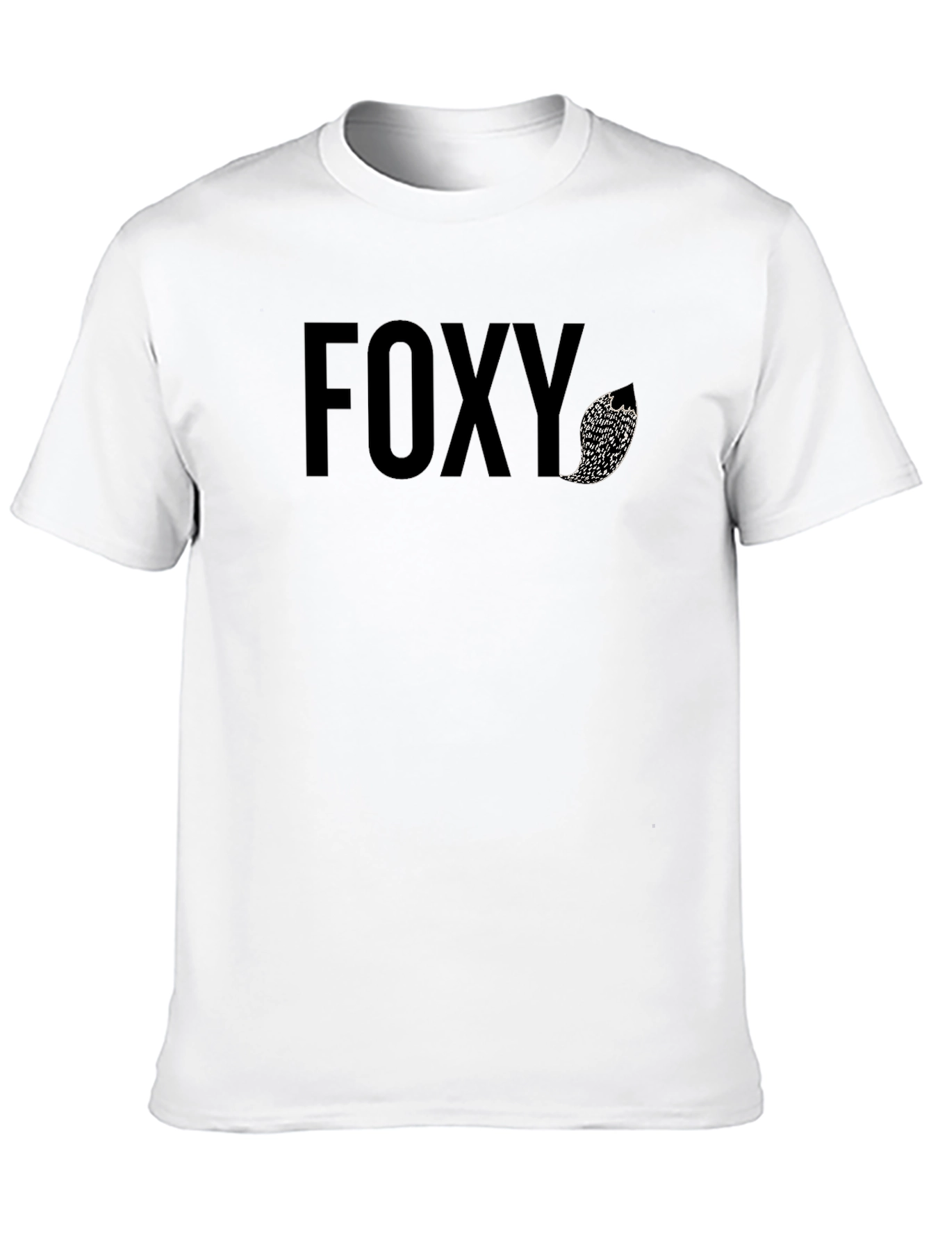 Foxy Graphic Tee - Black Cotton Blend Shirt