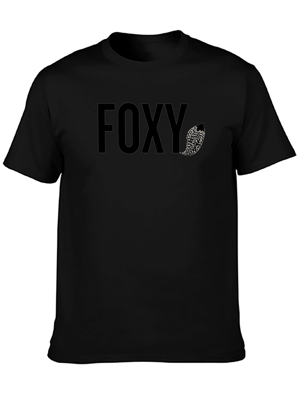 Foxy Graphic Tee - Black Cotton Blend Shirt