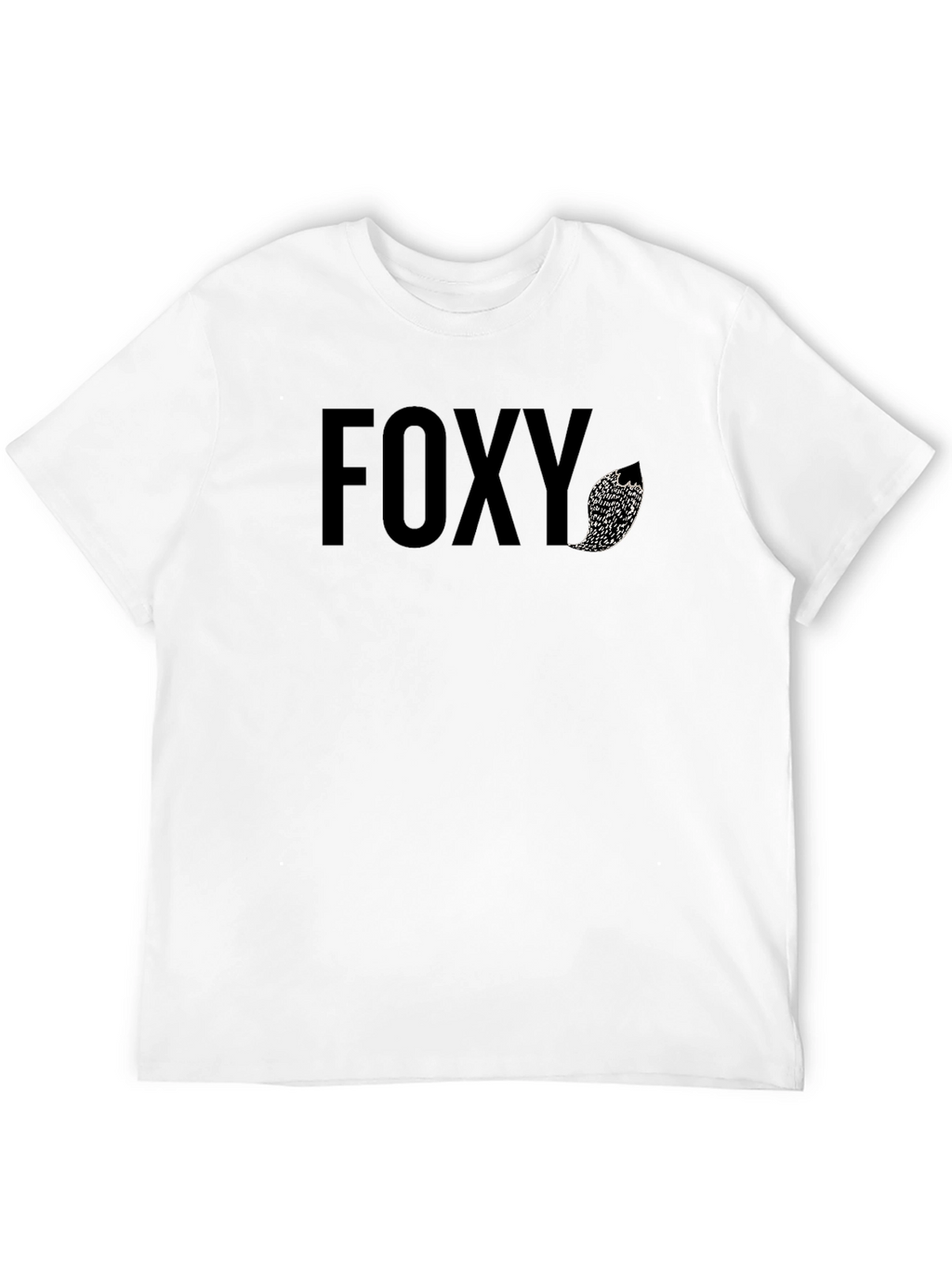 Foxy Graphic Tee - Black Cotton Blend Shirt