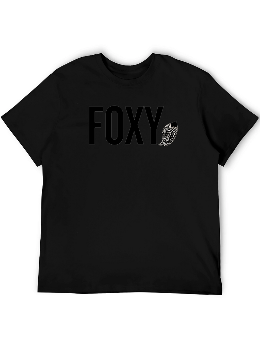 Foxy Graphic Tee - Black Cotton Blend Shirt