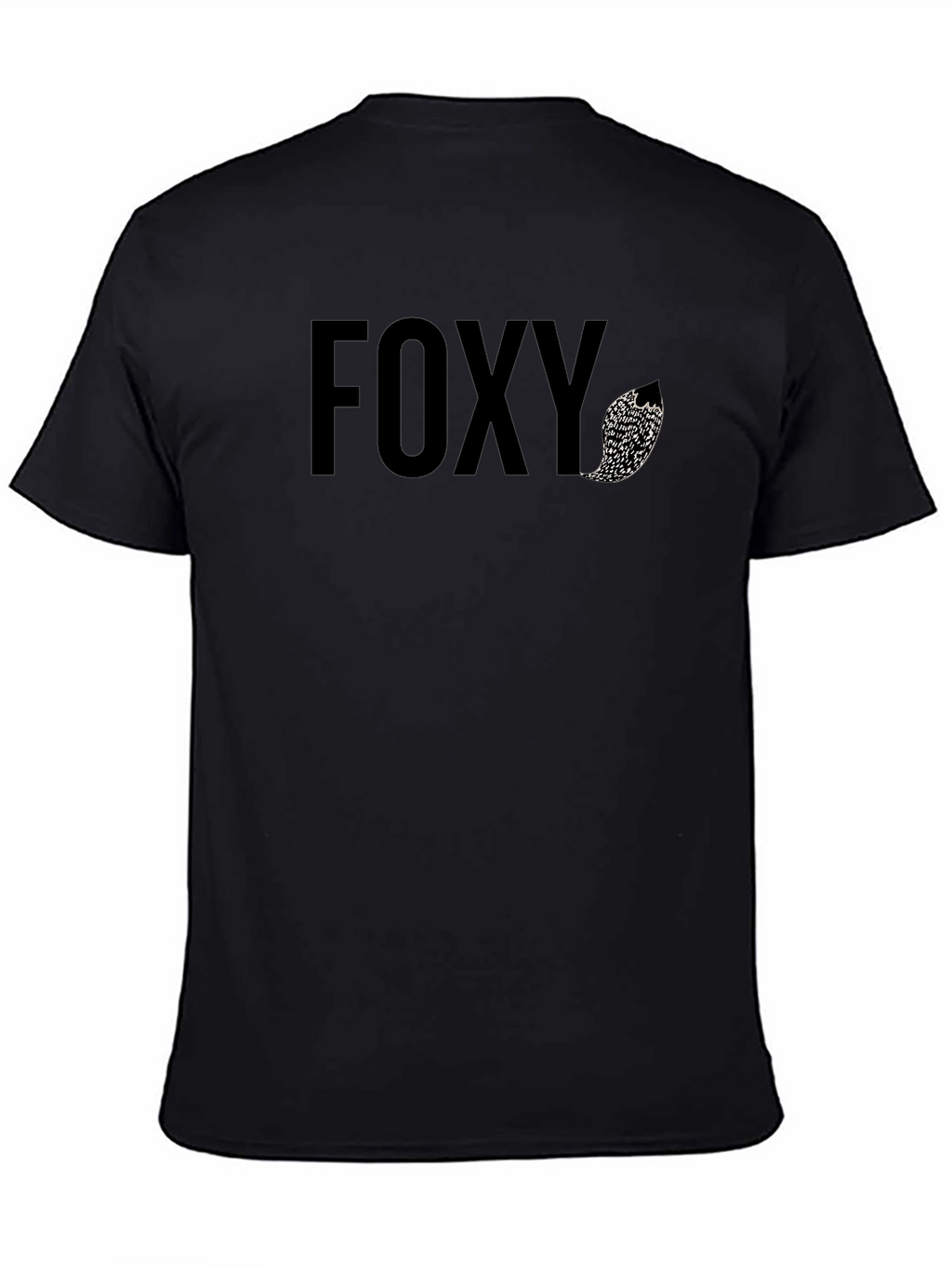 Foxy Graphic Tee - Black Cotton Blend Shirt