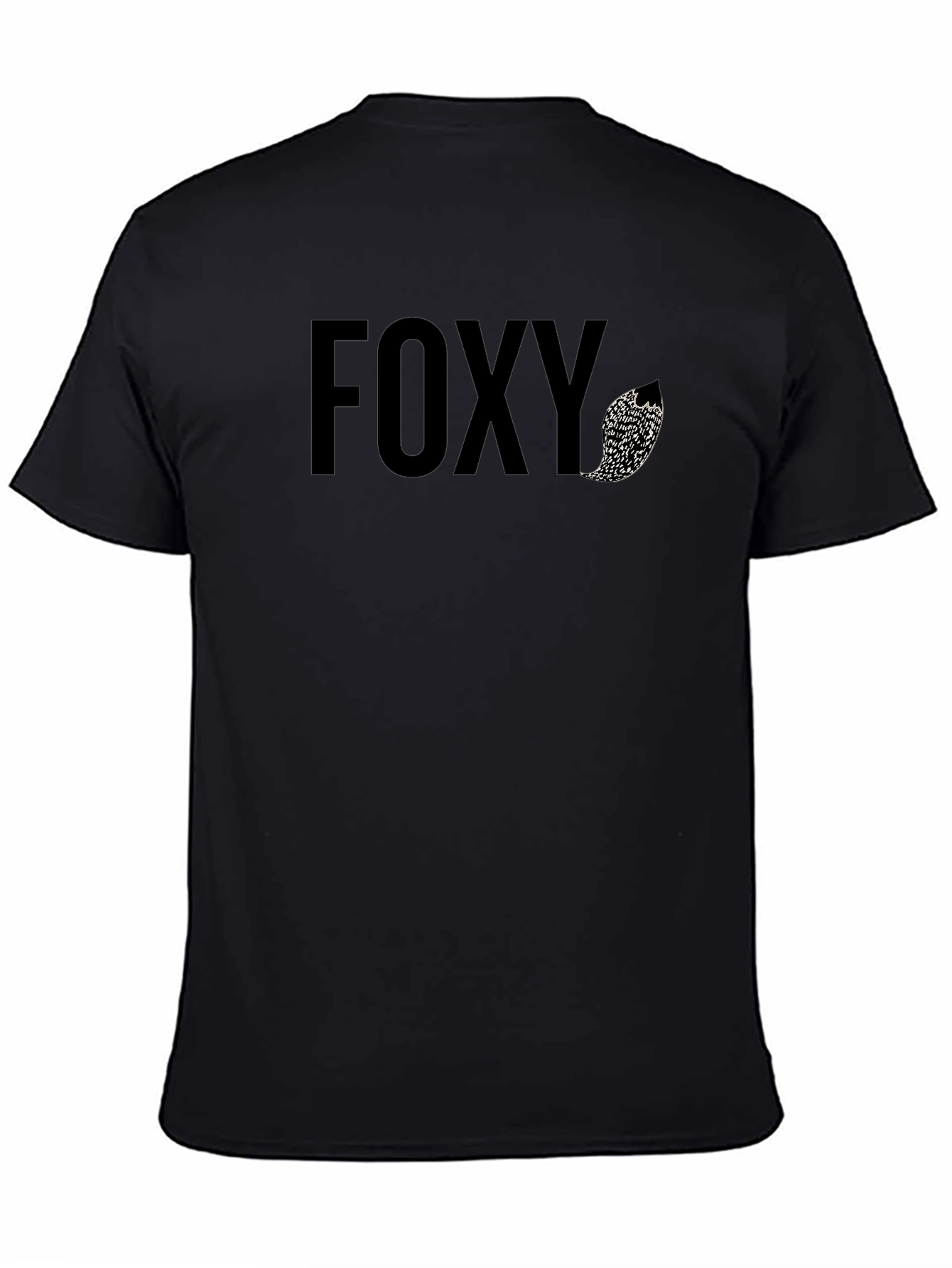 Foxy Graphic Tee - Black Cotton Blend Shirt