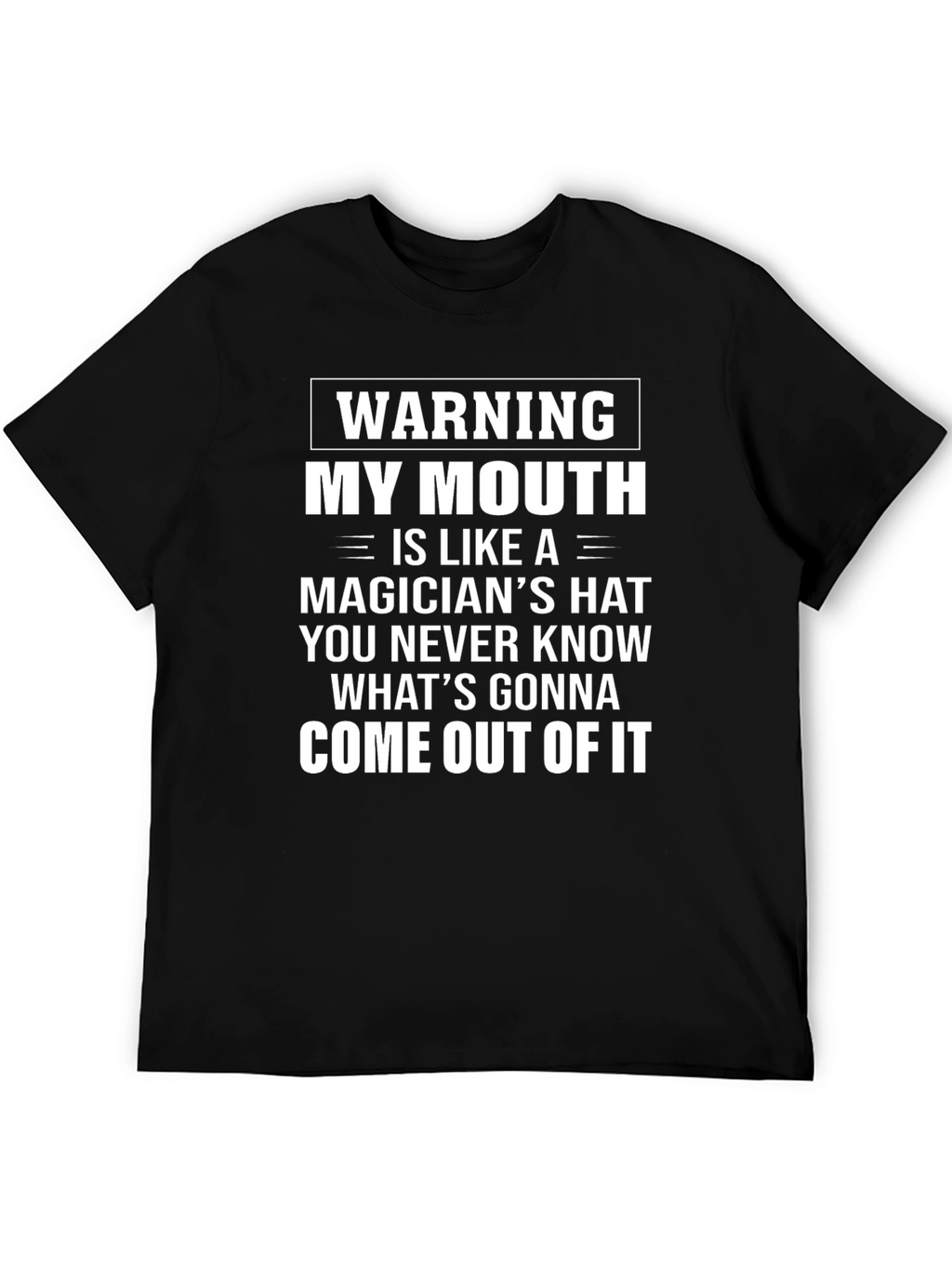 Warning My Mouth T-Shirt Funny Sarcastic Tee