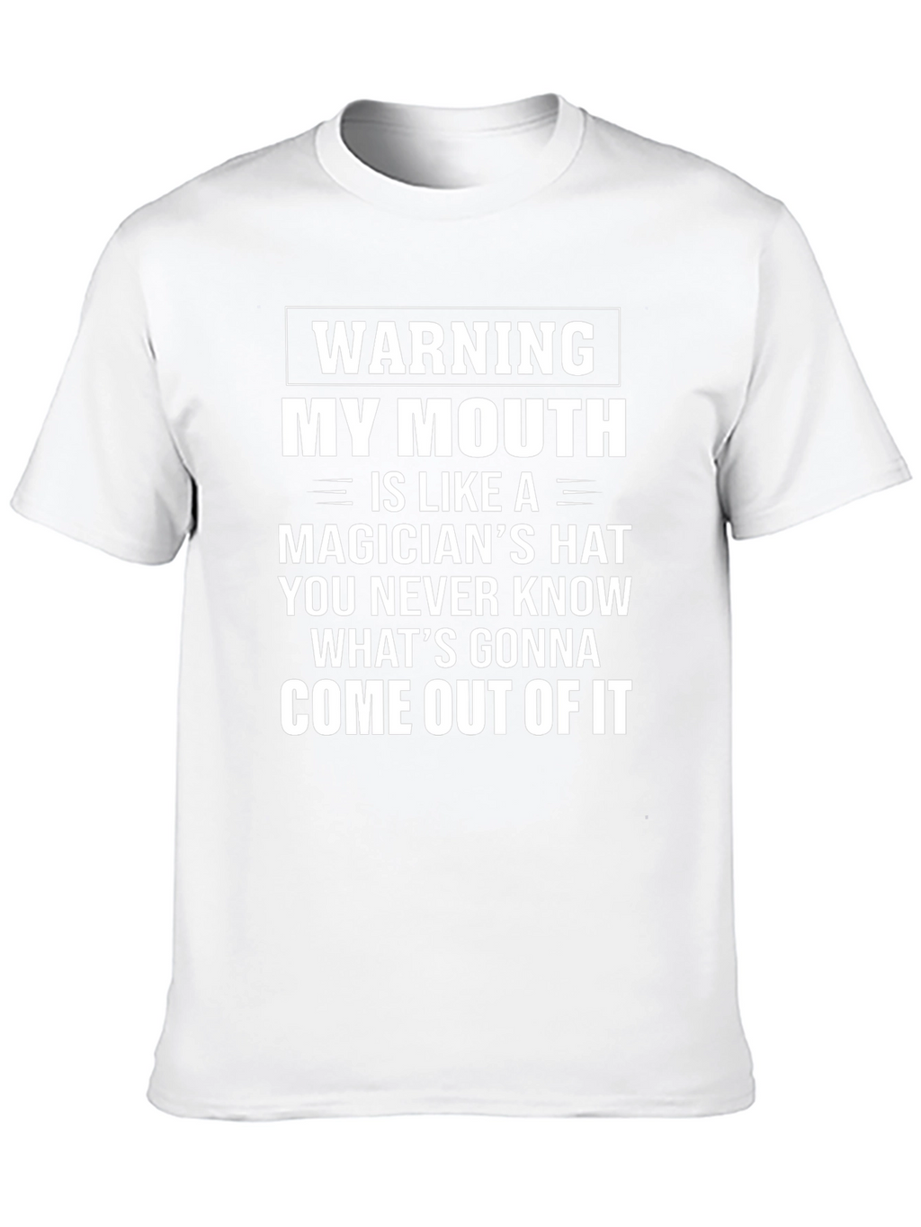 Warning My Mouth T-Shirt Funny Sarcastic Tee