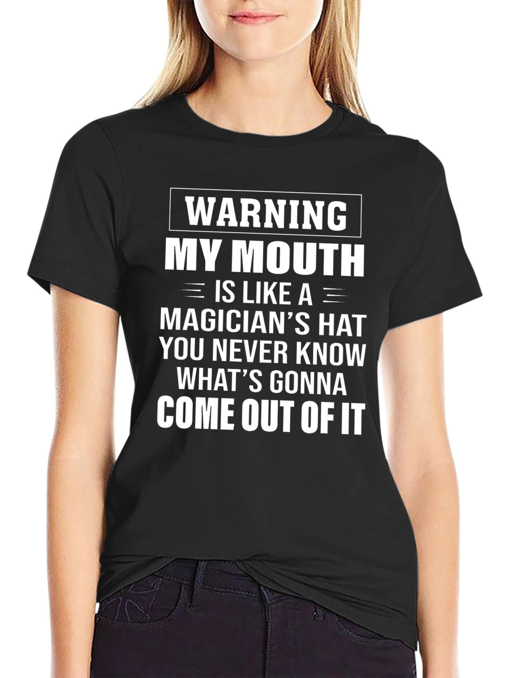 Warning My Mouth T-Shirt Funny Sarcastic Tee