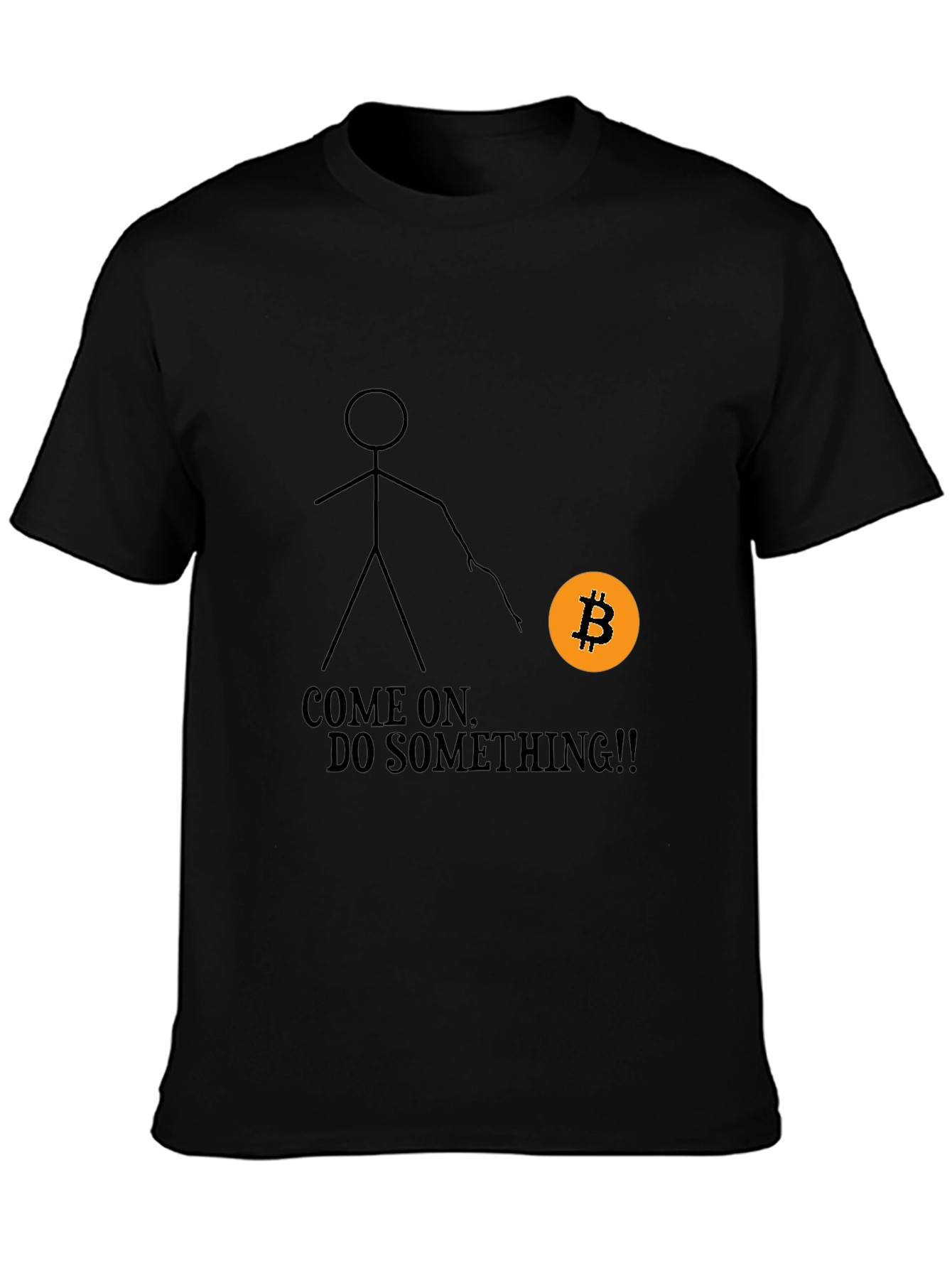 Bitcoin Stick Figure Graphic Tee