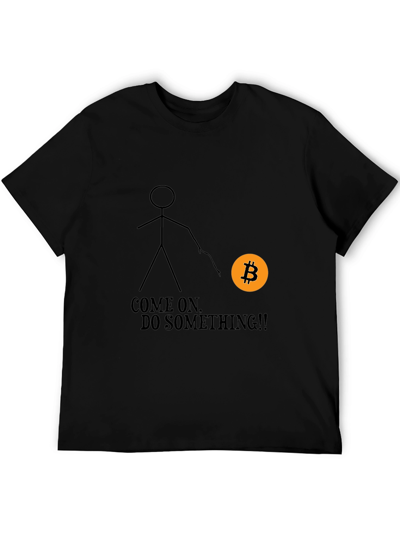Bitcoin Stick Figure Graphic Tee