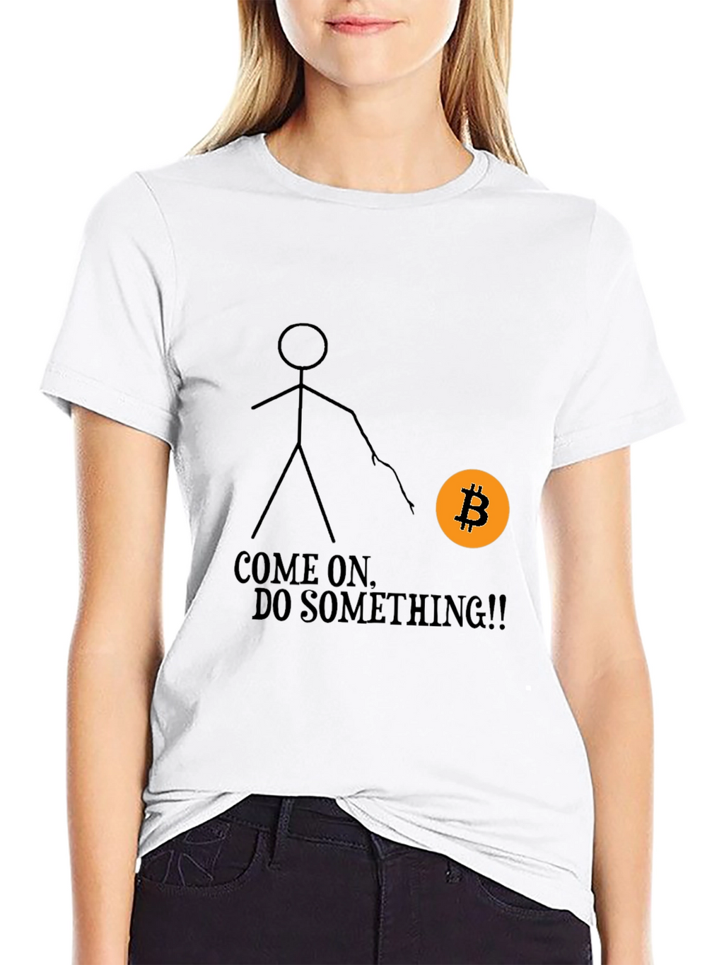 Bitcoin Stick Figure Graphic Tee
