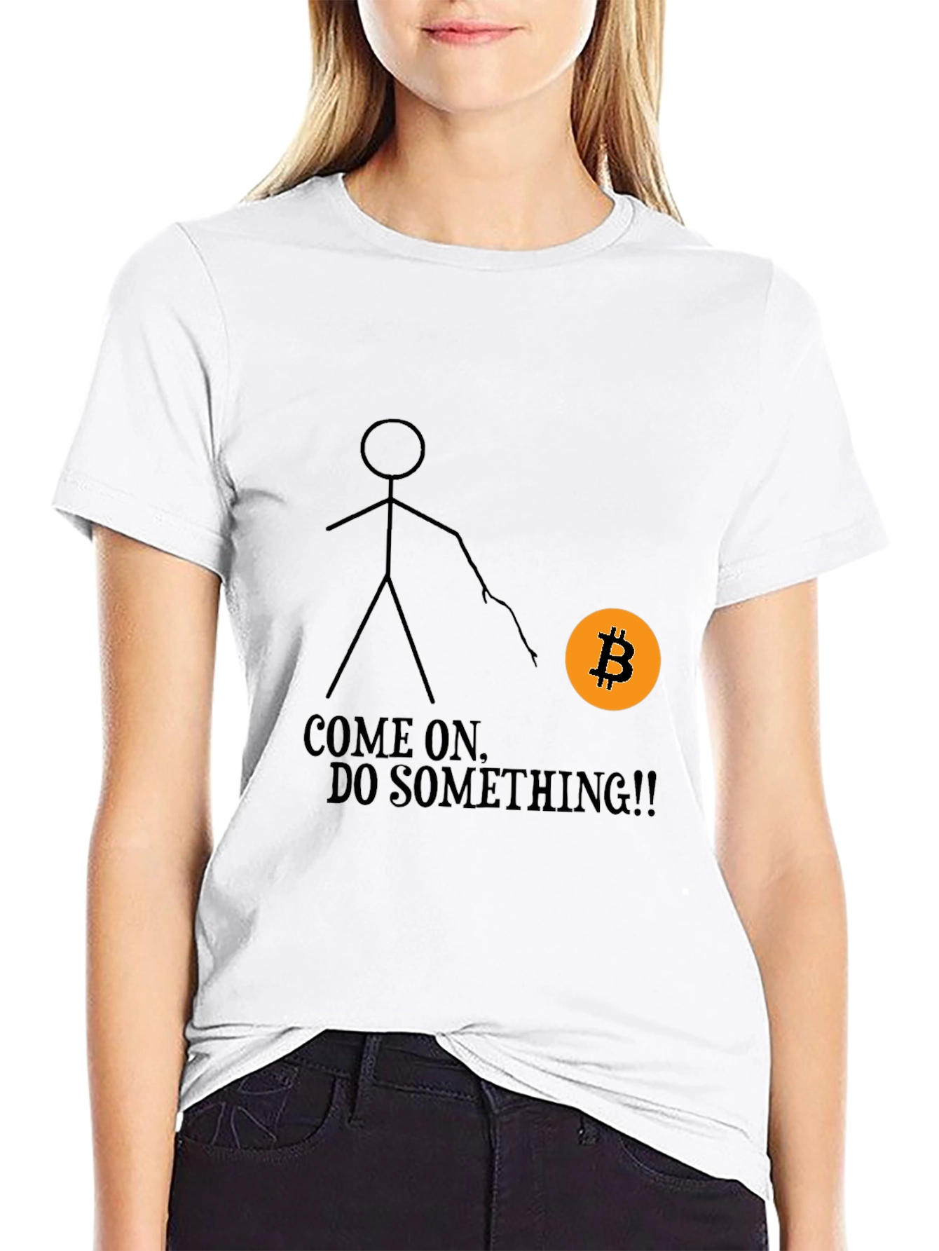 Bitcoin Stick Figure Graphic Tee