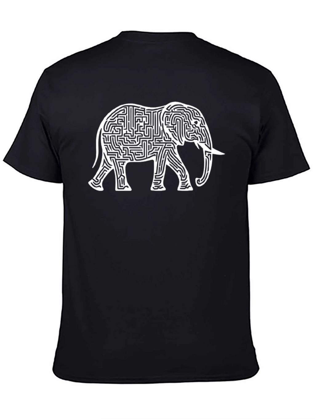 Elephant Maze Graphic Tee - Unique Design