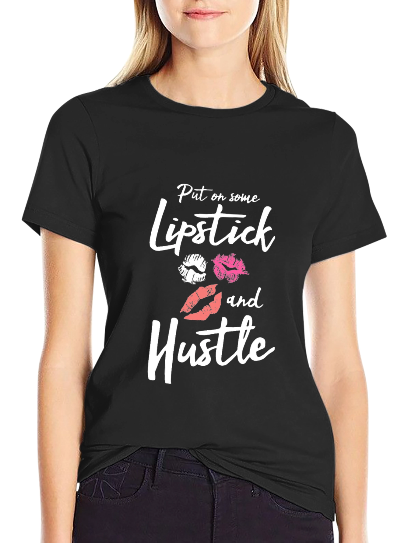 Lipstick and Hustle Graphic Tee