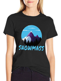 Snowmass Mountain Graphic Tee - Black