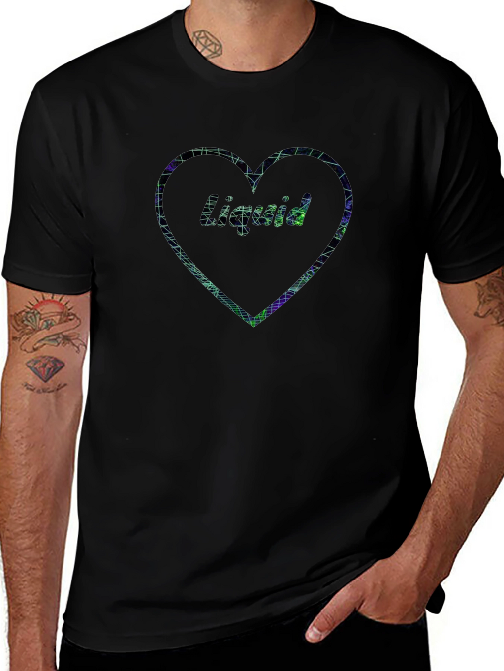 Liquid Love Graphic Tee - Black Unisex T-Shirt