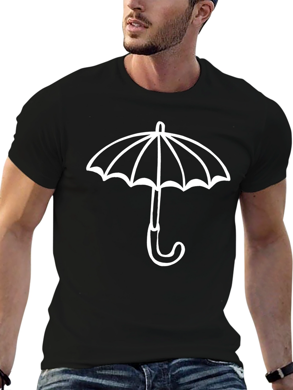 Umbrella Graphic T-Shirt - Stylish Cotton Tee