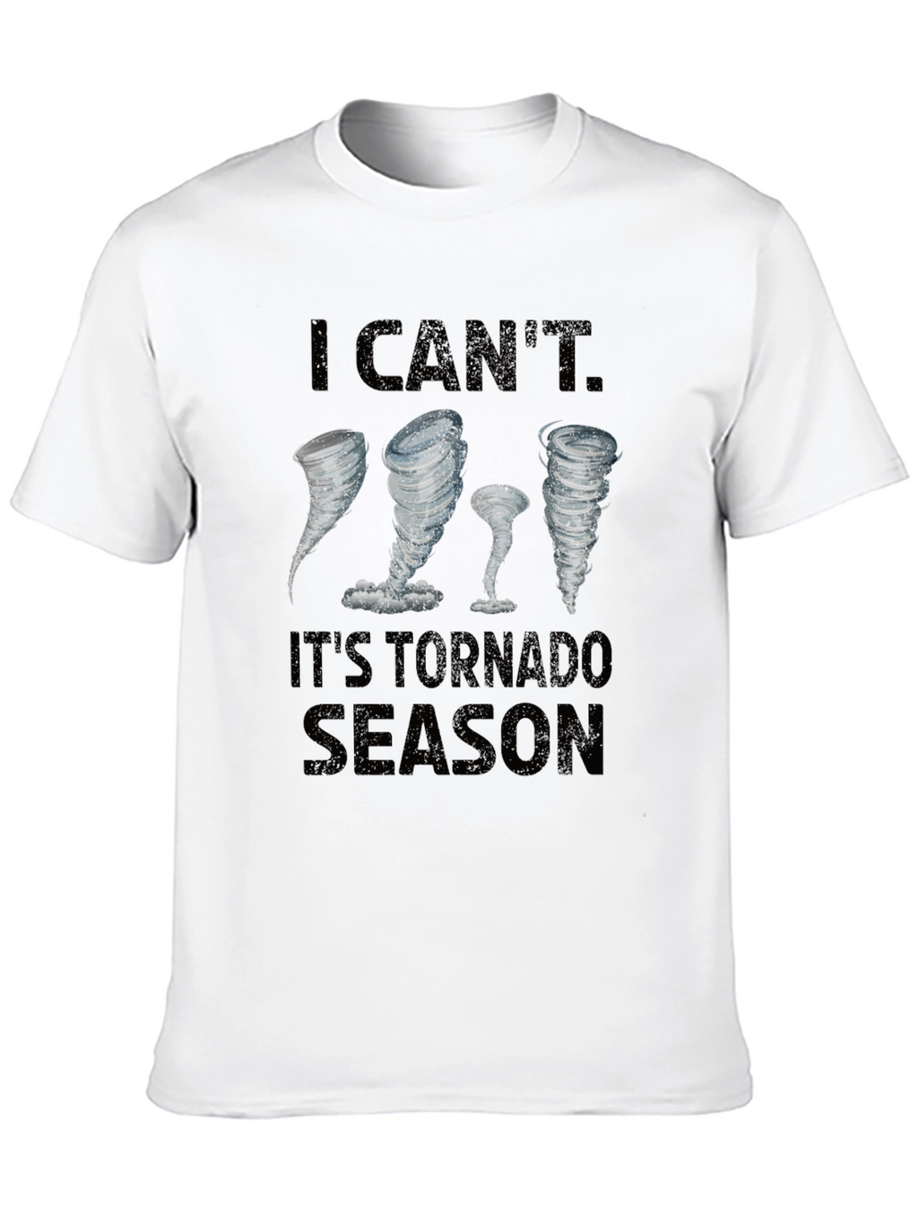 Tornado Season Graphic T-Shirt - Black Cotton Tee