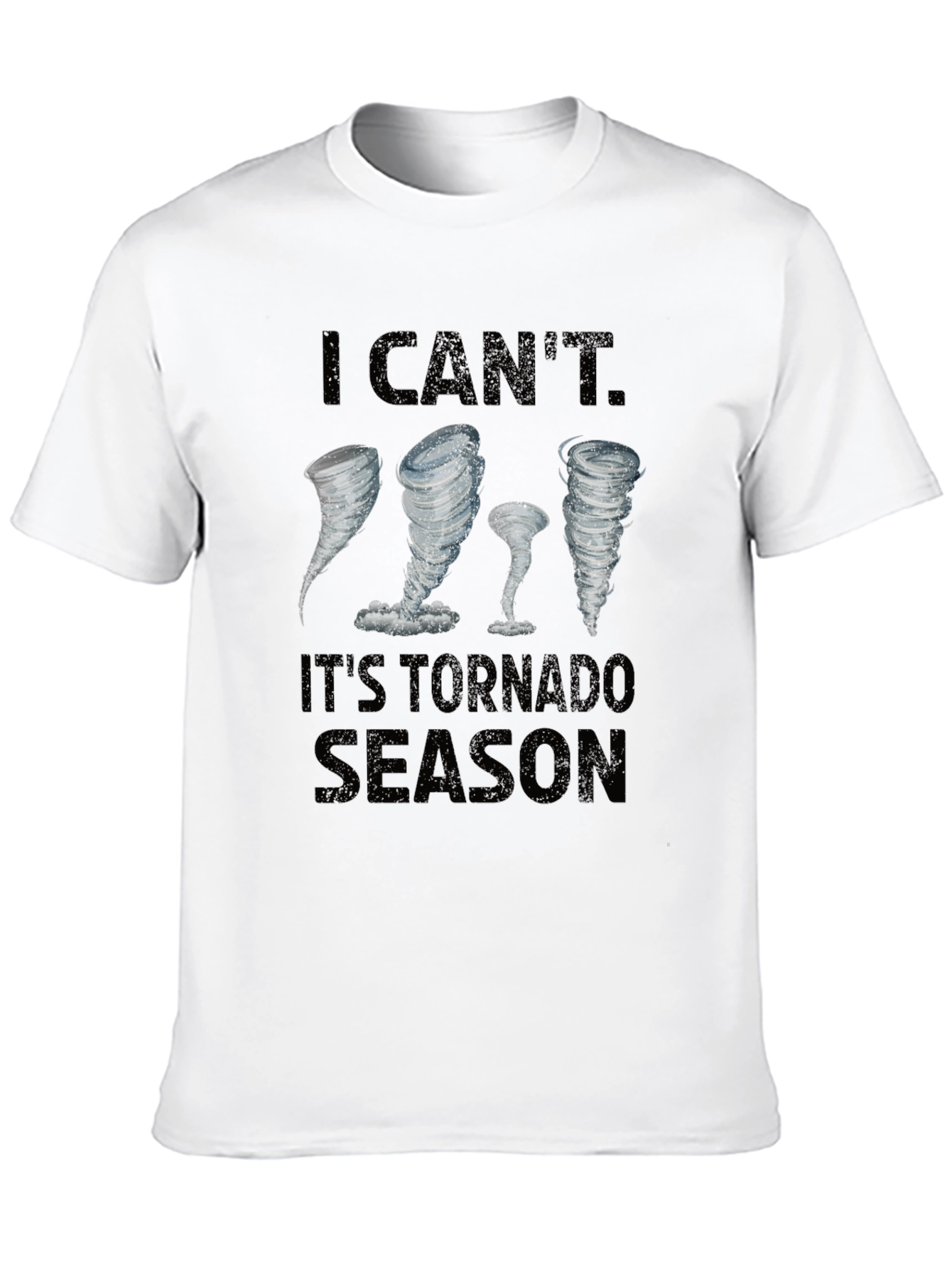 Tornado Season Graphic T-Shirt - Black Cotton Tee