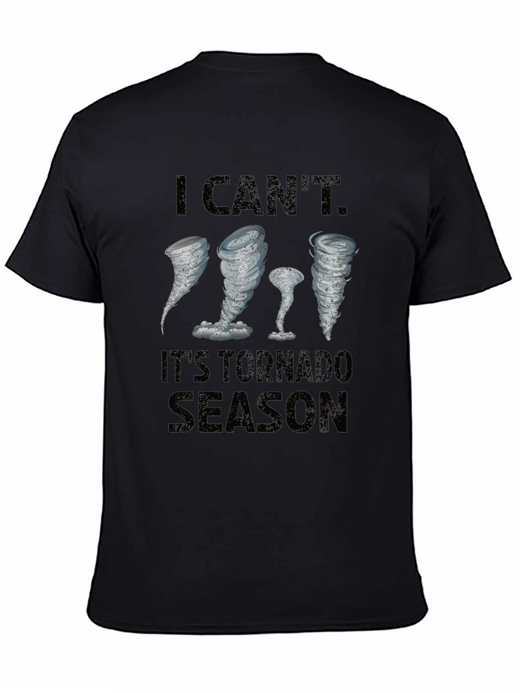 Tornado Season Graphic T-Shirt - Black Cotton Tee