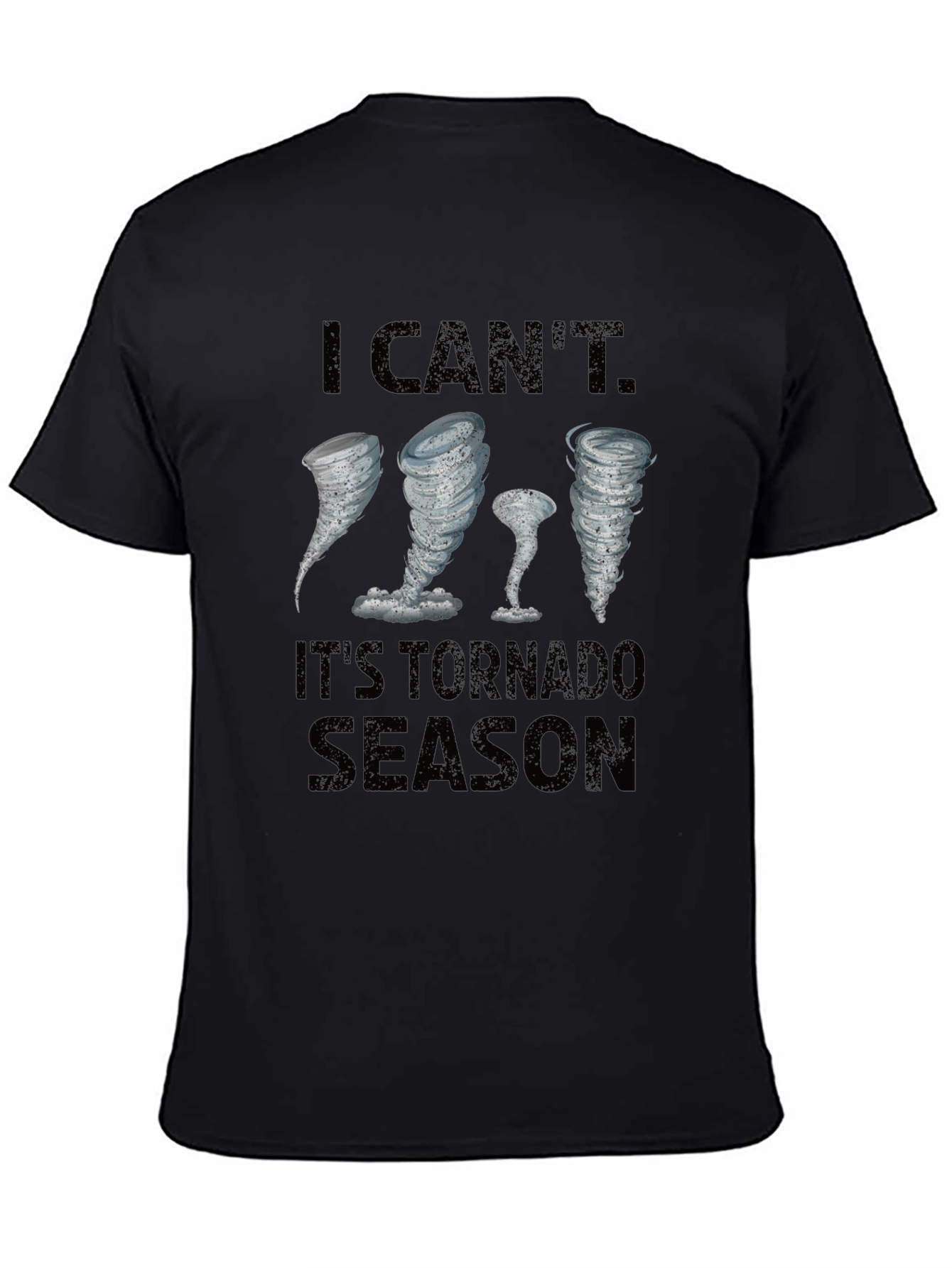 Tornado Season Graphic T-Shirt - Black Cotton Tee