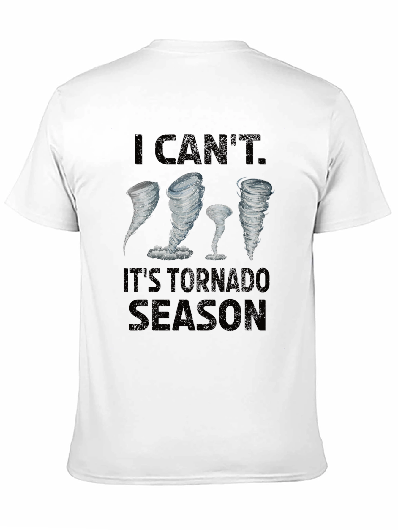 Tornado Season Graphic T-Shirt - Black Cotton Tee