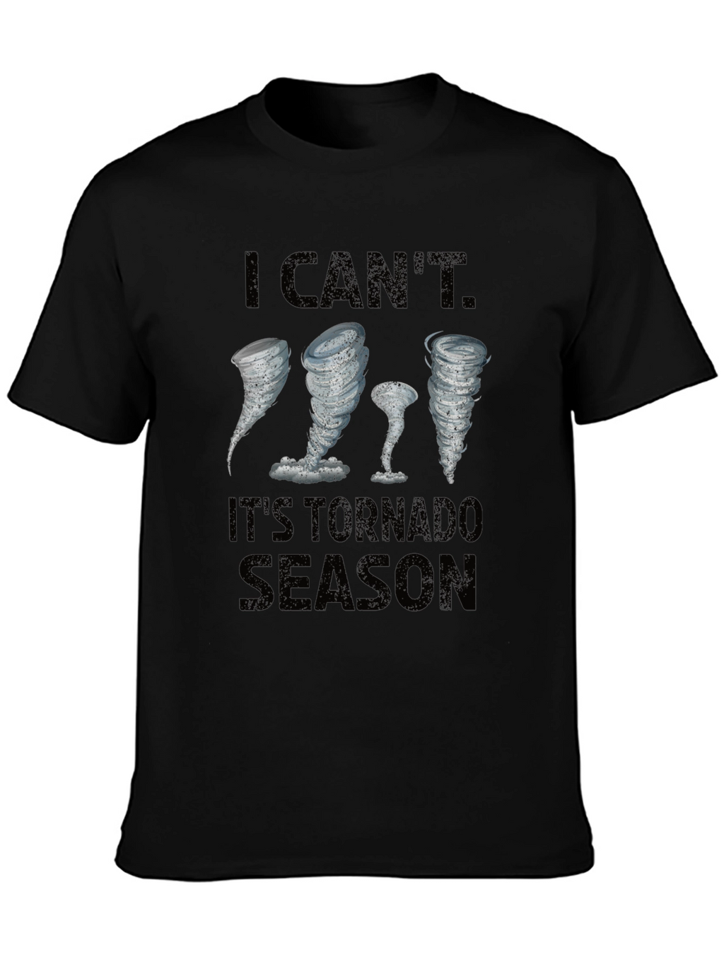 Tornado Season Graphic T-Shirt - Black Cotton Tee