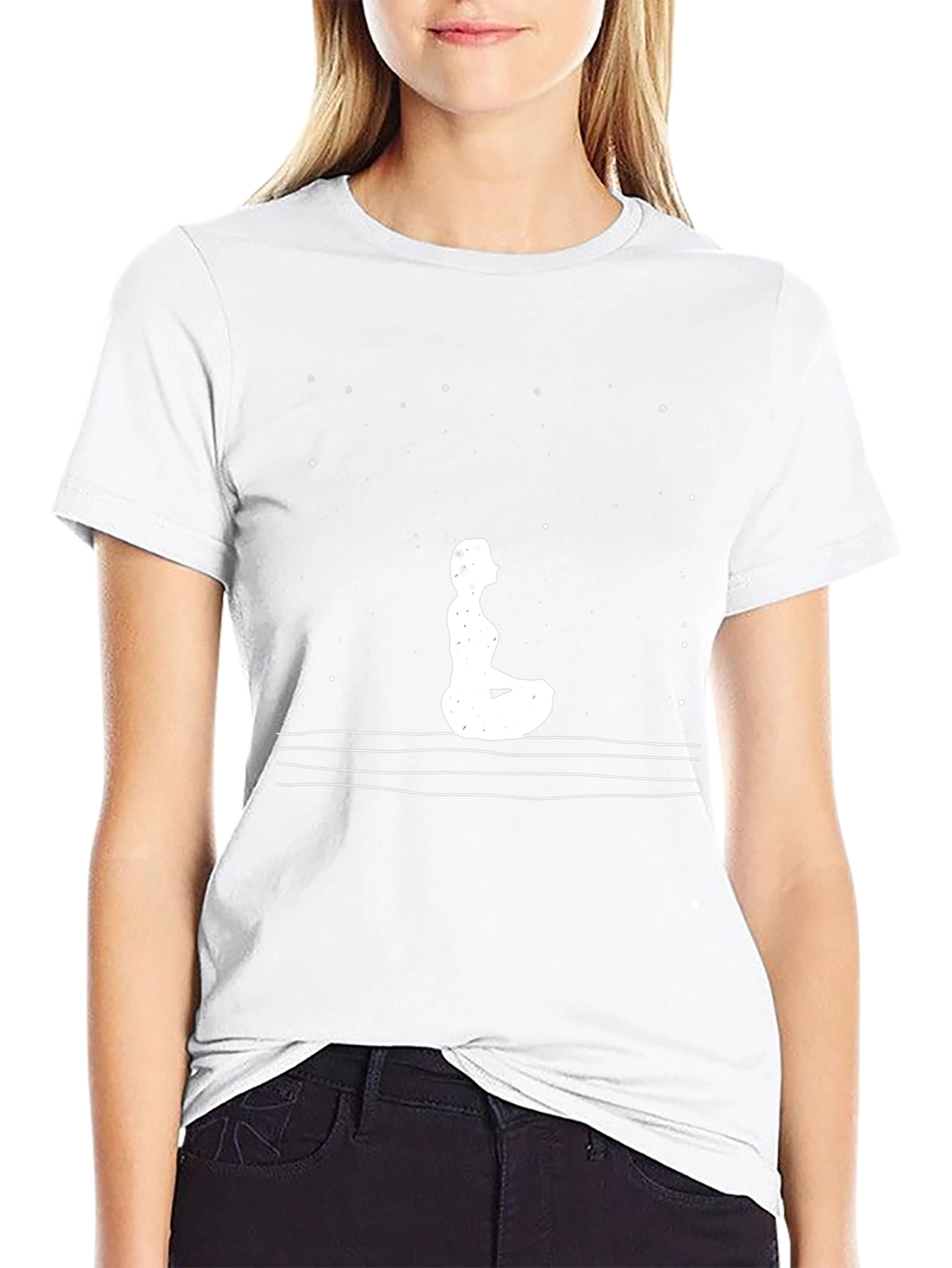 Yoga Meditation T-Shirt - Starry Night Design