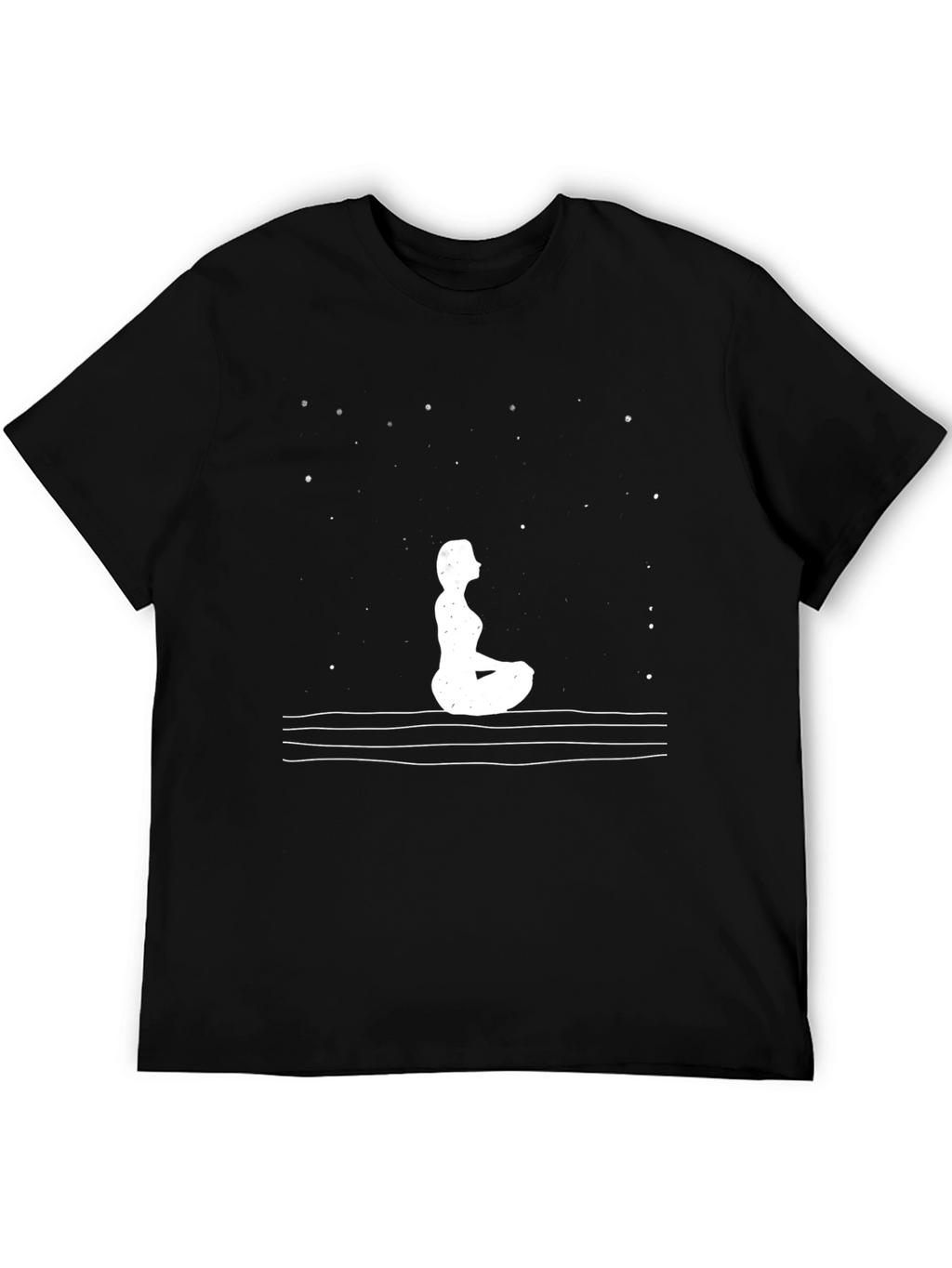 Yoga Meditation T-Shirt - Starry Night Design