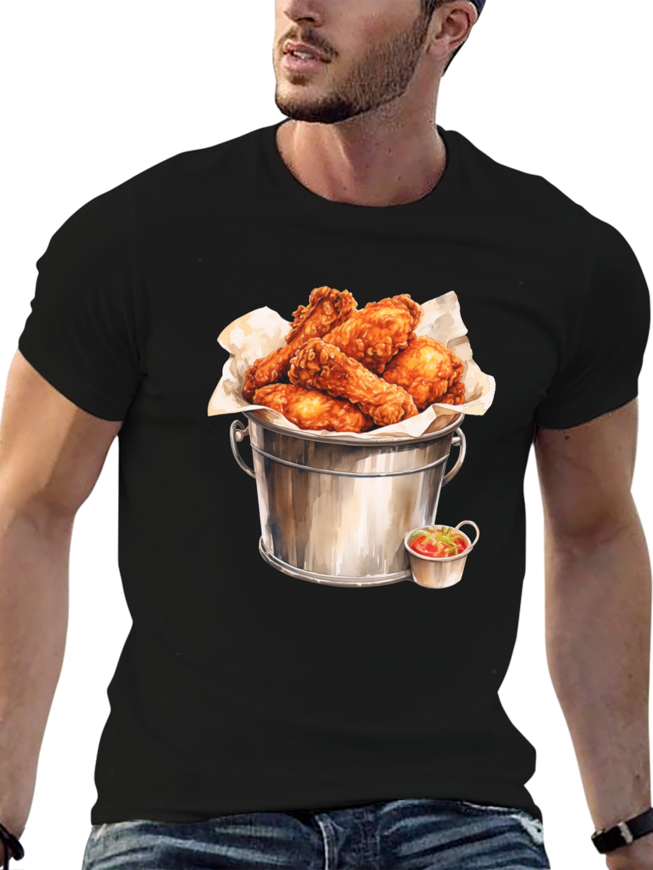 Bucket of Wings Graphic Tee - Foodie Fashion