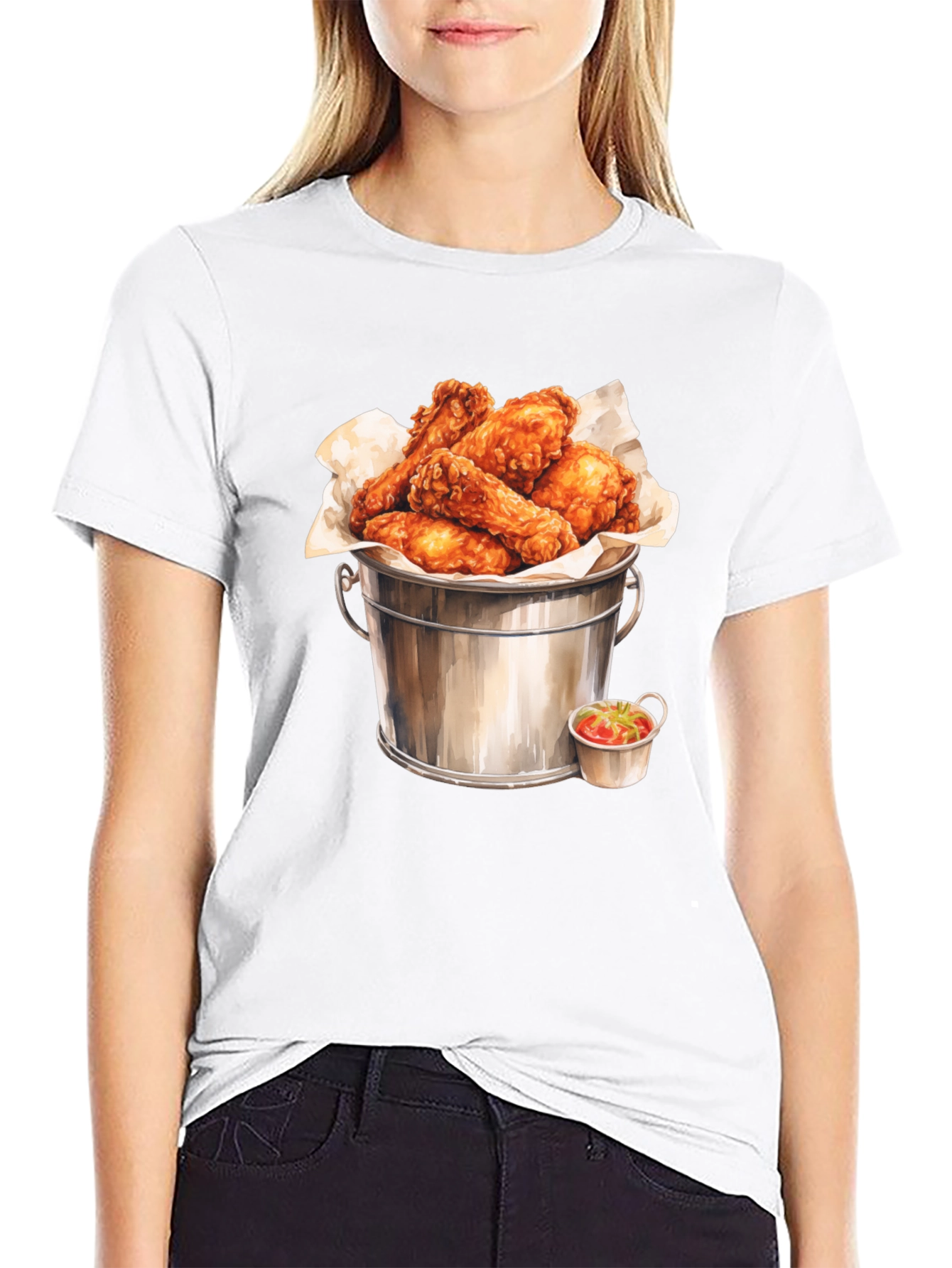 Bucket of Wings Graphic Tee - Foodie Fashion