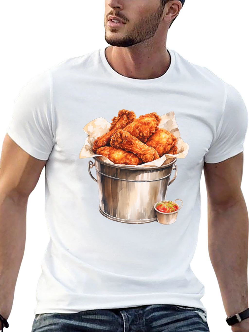 Bucket of Wings Graphic Tee - Foodie Fashion