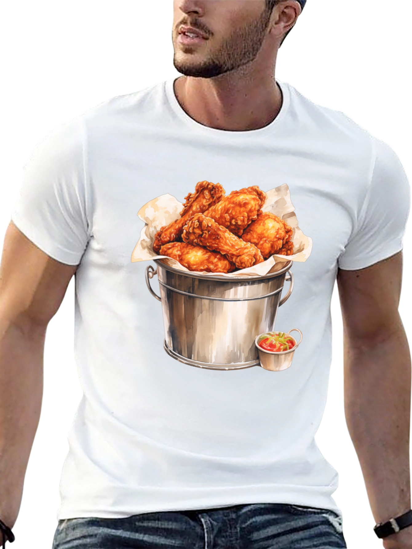 Bucket of Wings Graphic Tee - Foodie Fashion