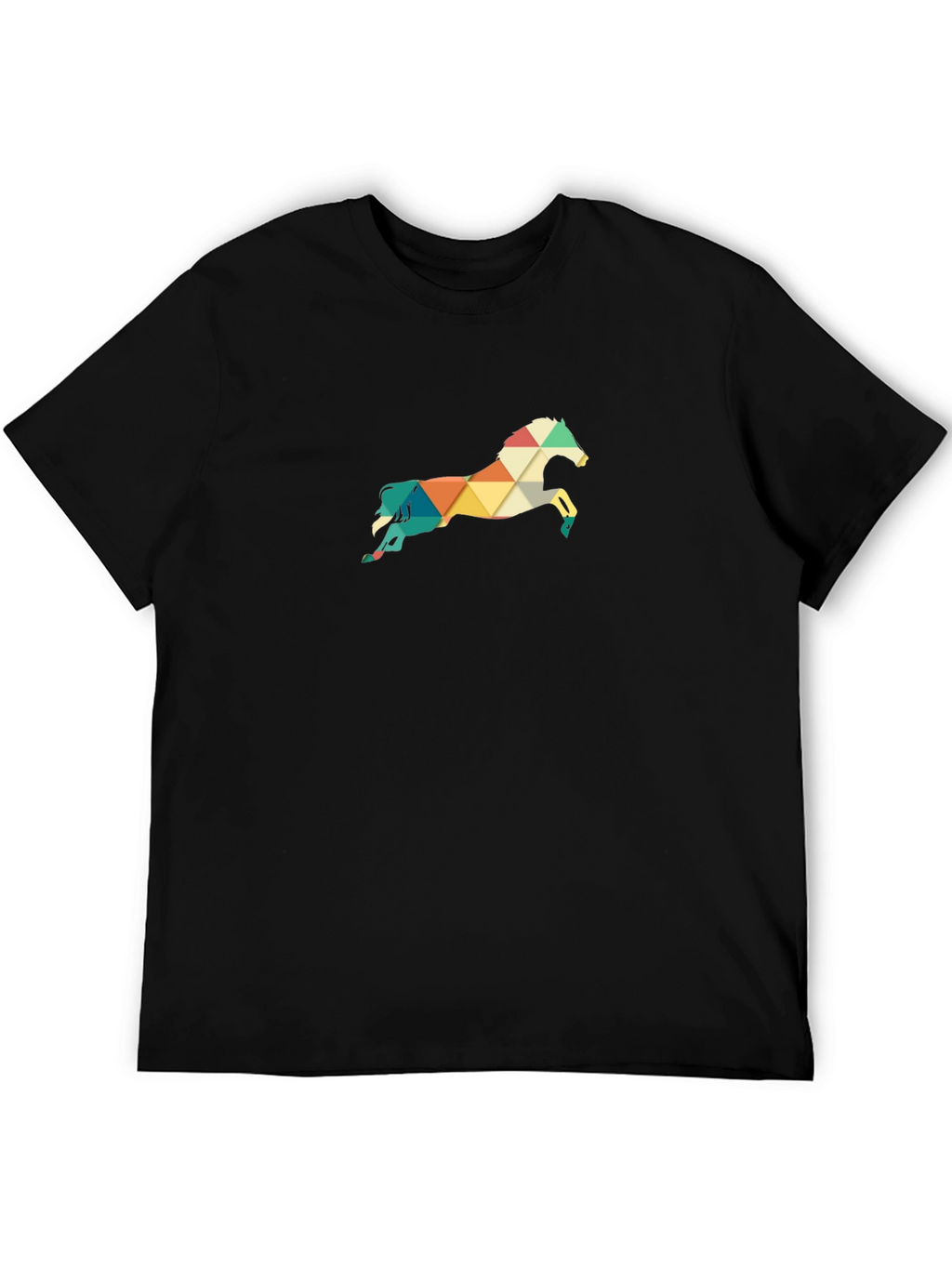 Geometric Horse Tee - Stylish Mens Graphic T-Shirt