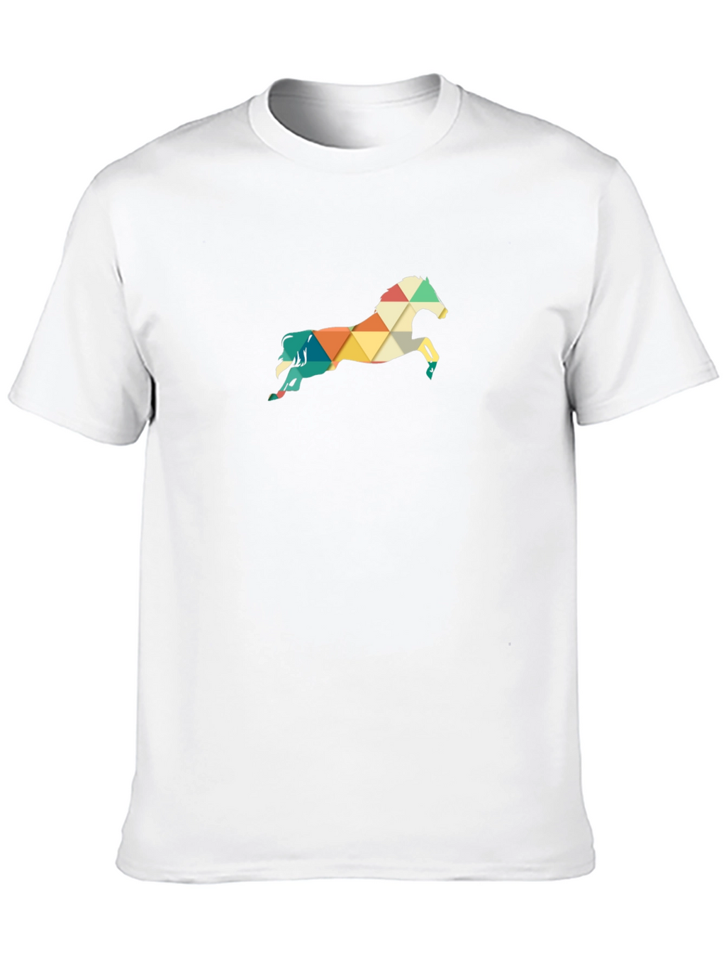 Geometric Horse Tee - Stylish Mens Graphic T-Shirt