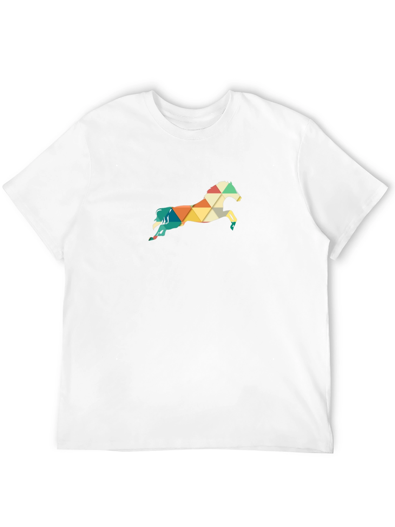Geometric Horse Tee - Stylish Mens Graphic T-Shirt