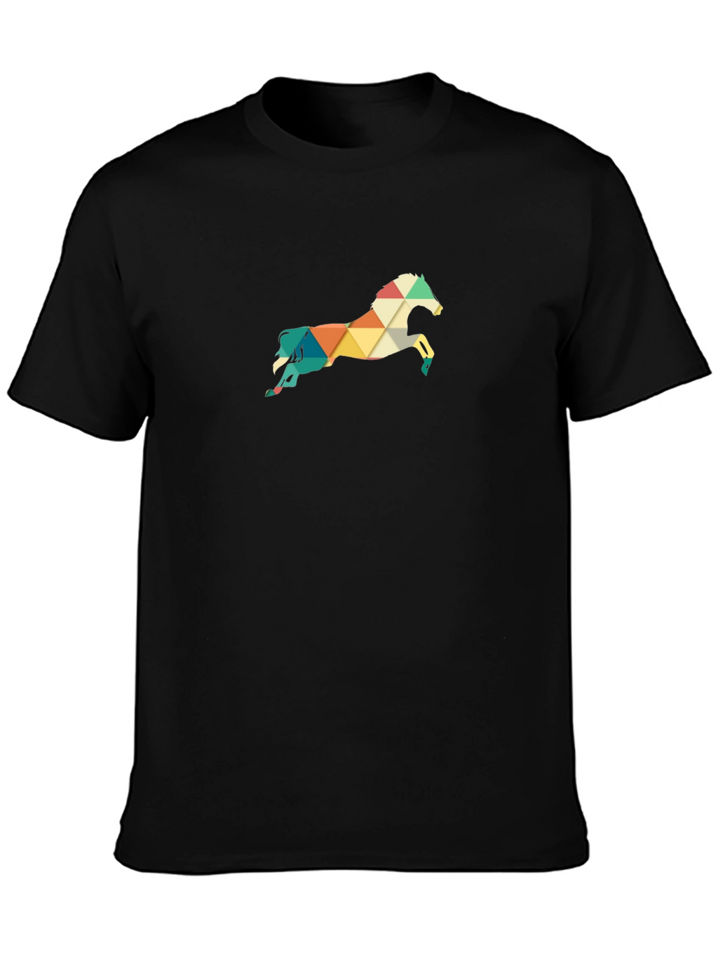 Geometric Horse Tee - Stylish Mens Graphic T-Shirt