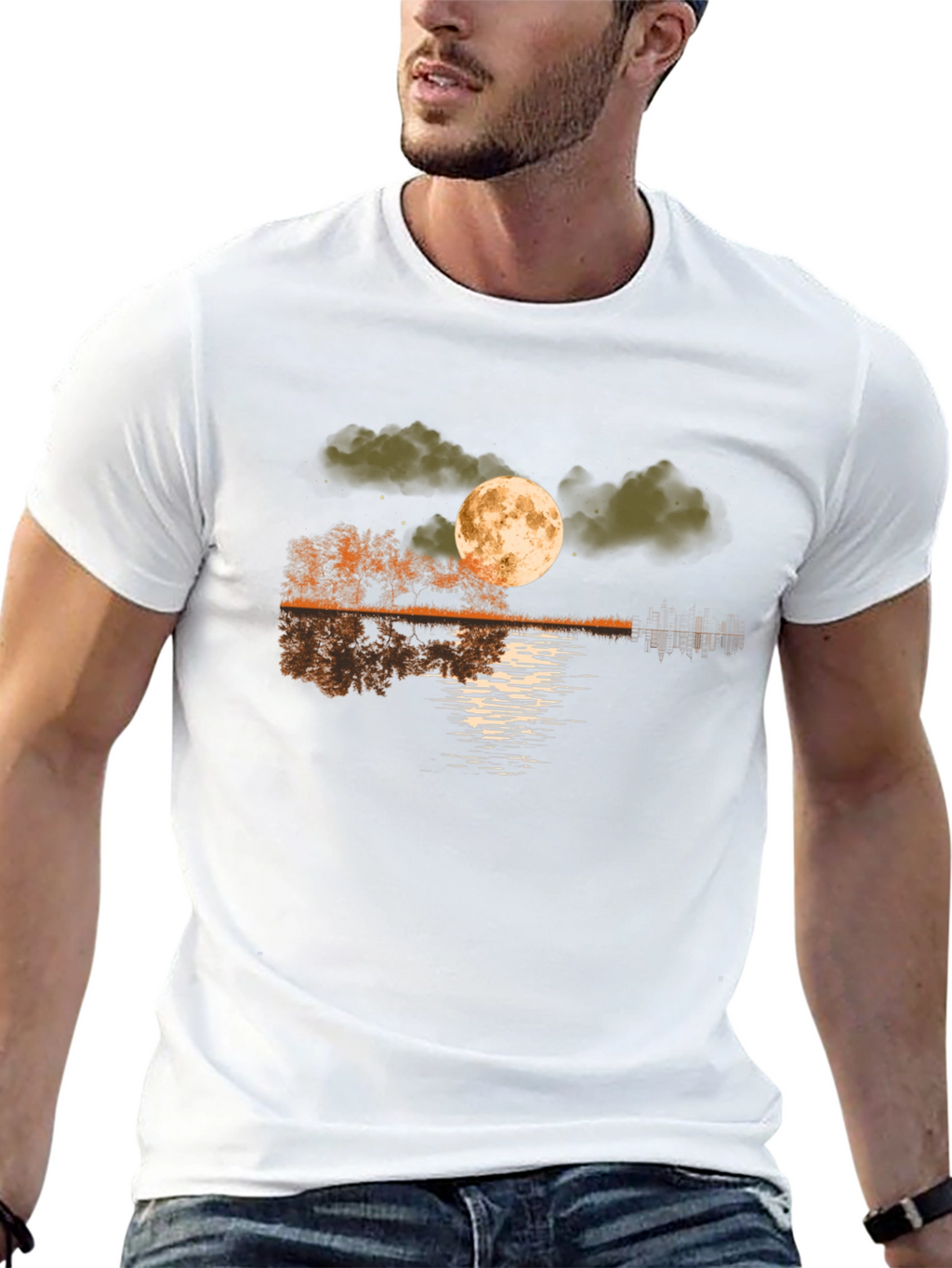 Moonlit Lake Graphic Tee - Black