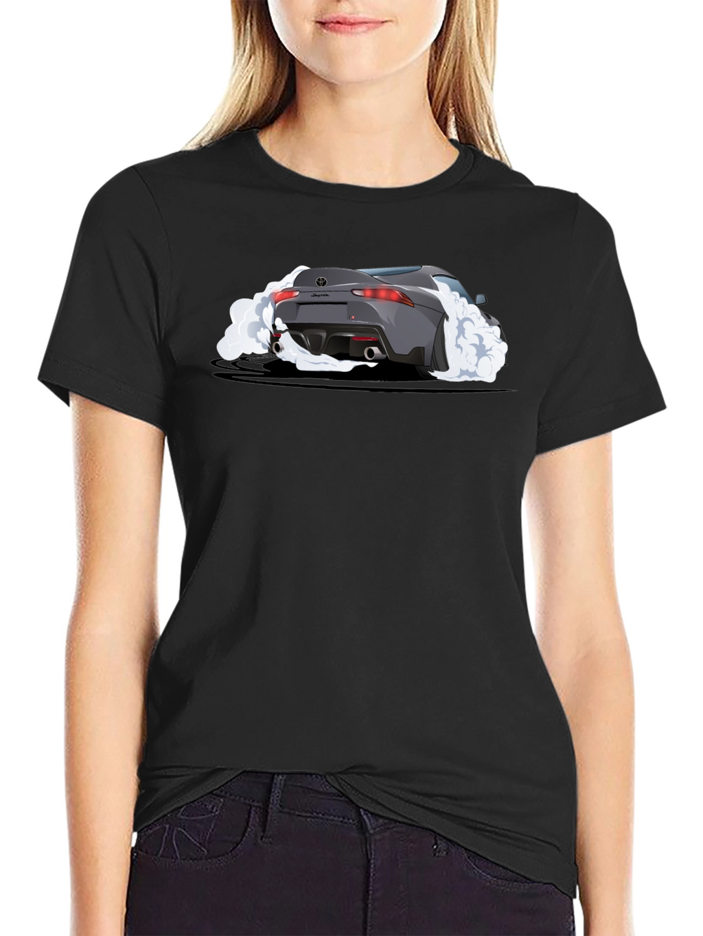 Supra Burnout Graphic Tee - Black Cotton T-Shirt