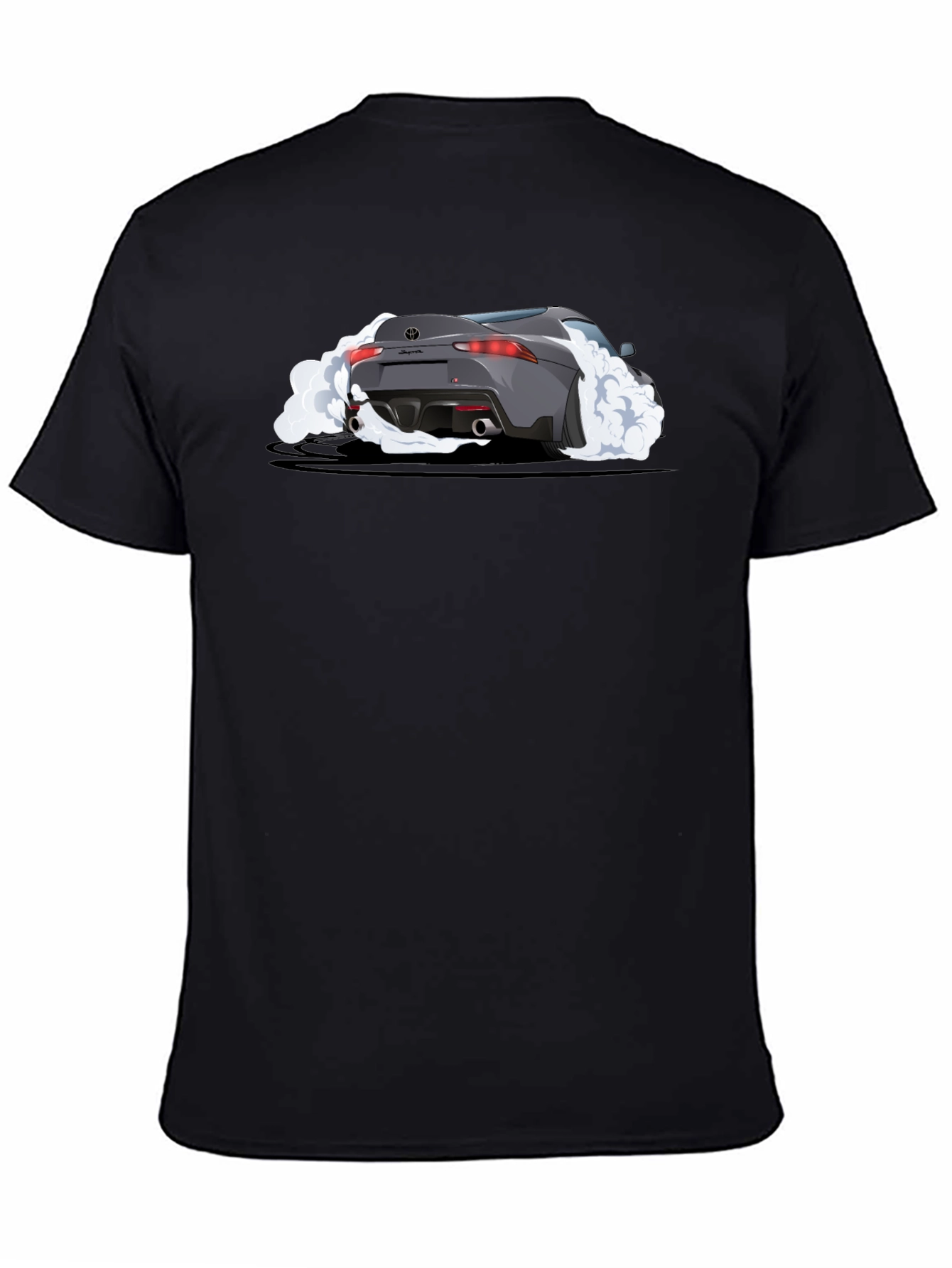 Supra Burnout Graphic Tee - Black Cotton T-Shirt