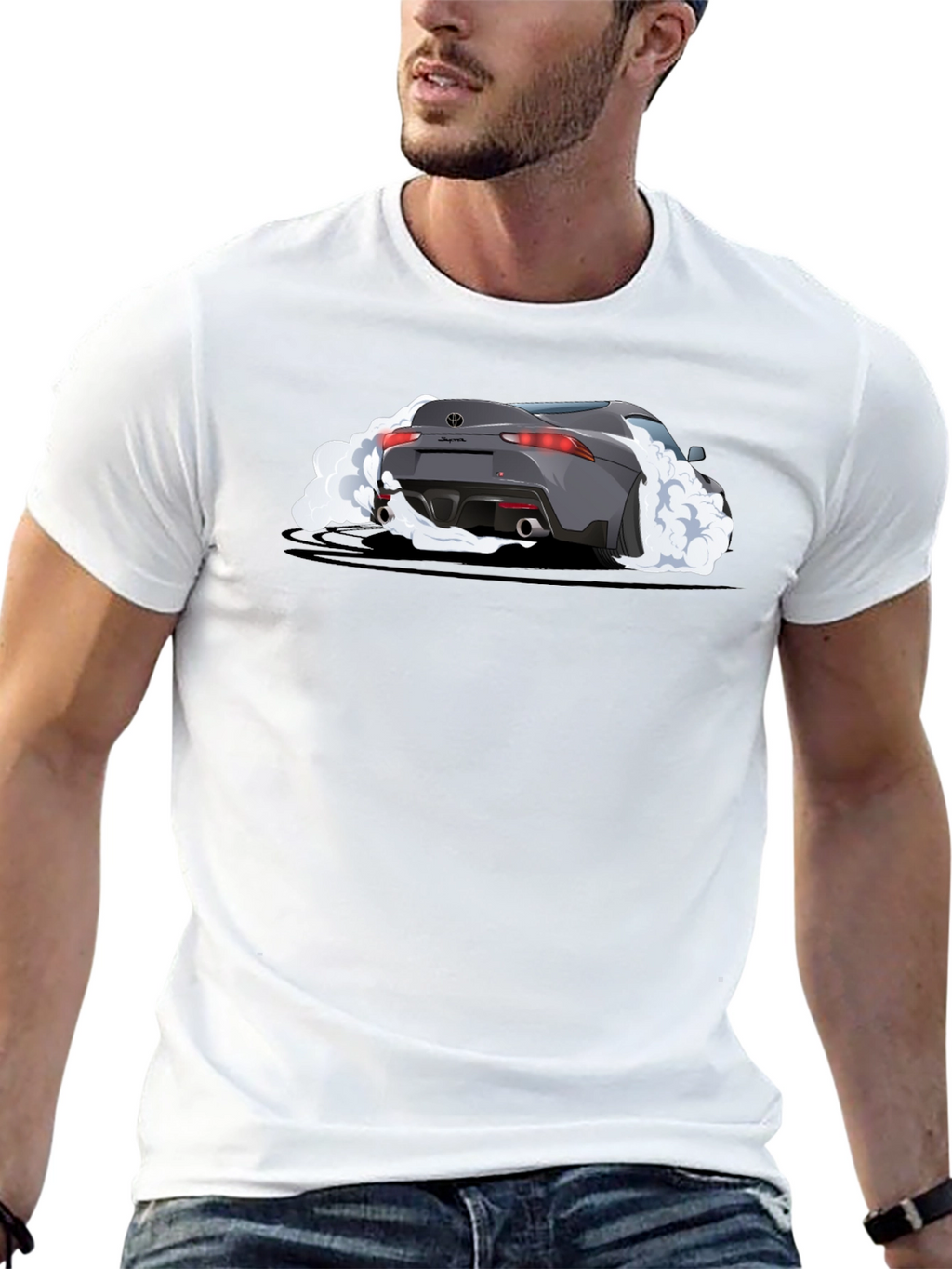 Supra Burnout Graphic Tee - Black Cotton T-Shirt