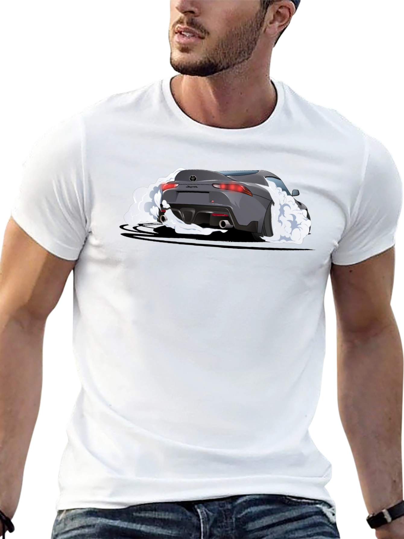 Supra Burnout Graphic Tee - Black Cotton T-Shirt