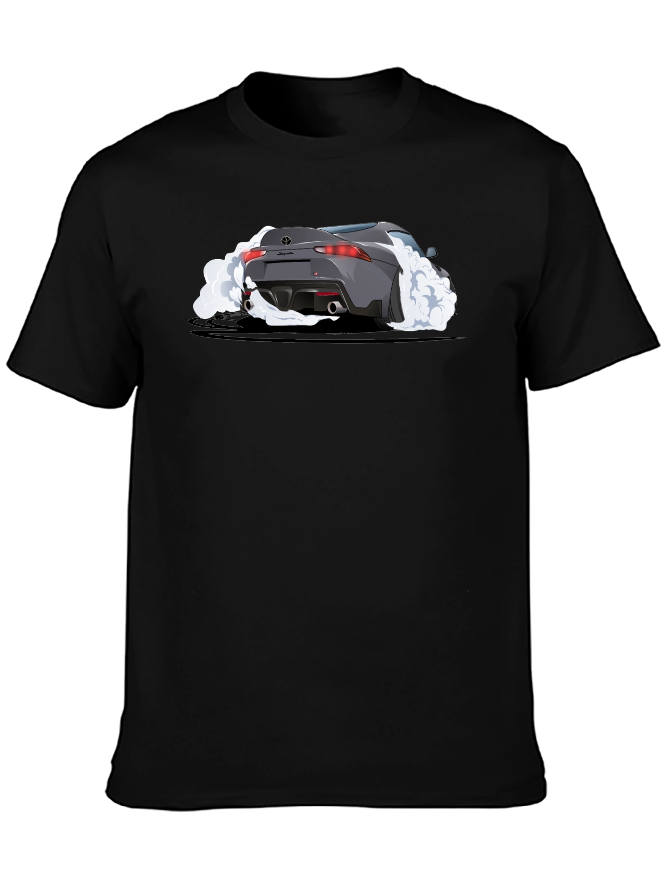 Supra Burnout Graphic Tee - Black Cotton T-Shirt