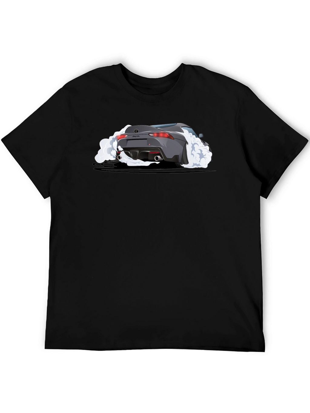 Supra Burnout Graphic Tee - Black Cotton T-Shirt