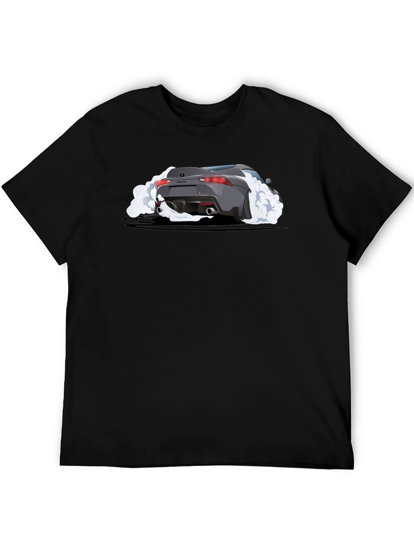 Supra Burnout Graphic Tee - Black Cotton T-Shirt