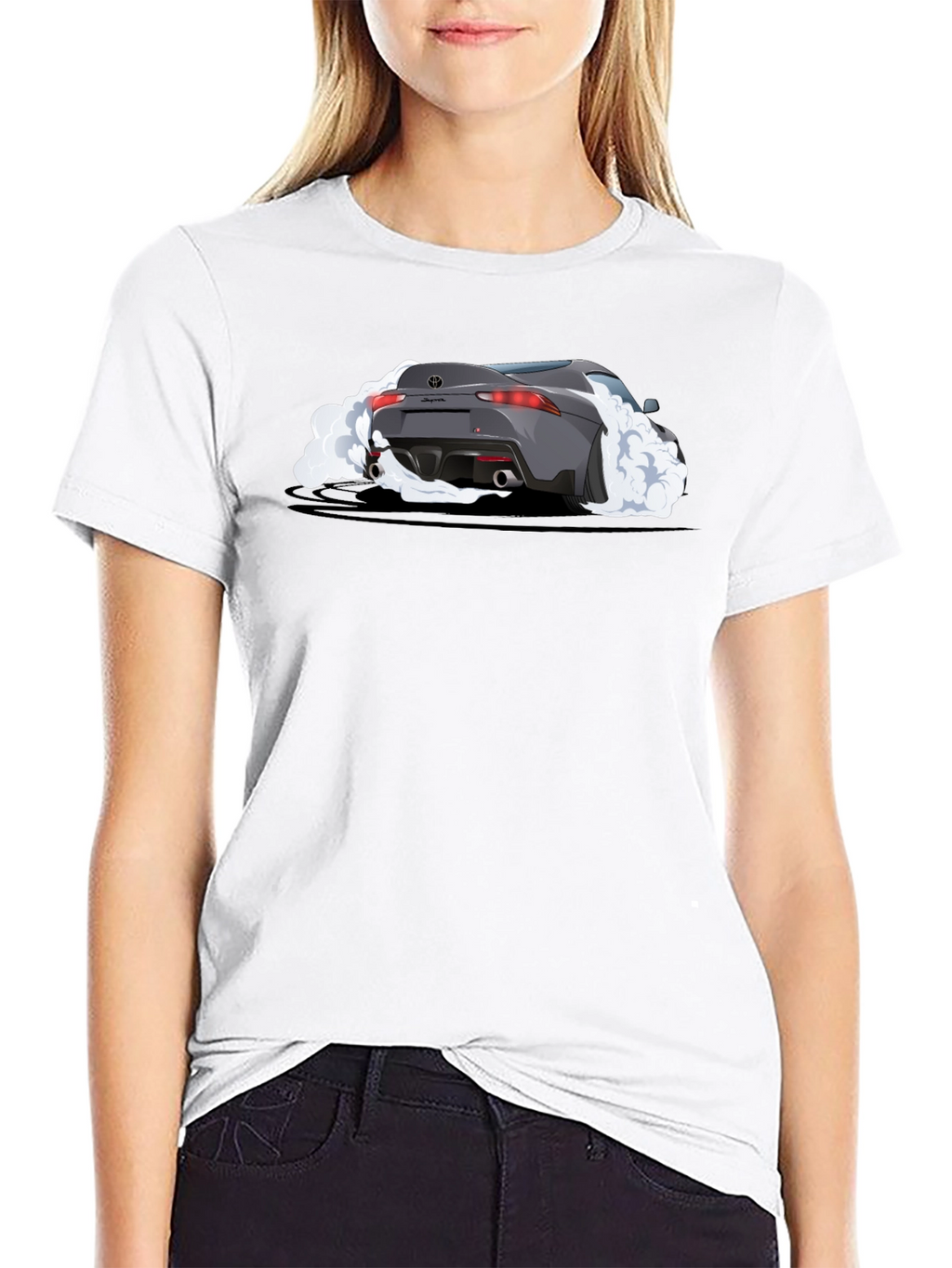 Supra Burnout Graphic Tee - Black Cotton T-Shirt
